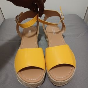 Fashion Yellow Espadrilles